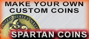 Spartan brand custom coins